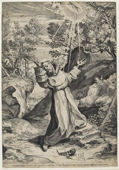 San Francesco riceve le stimmate, 1586 da Agostino Carracci